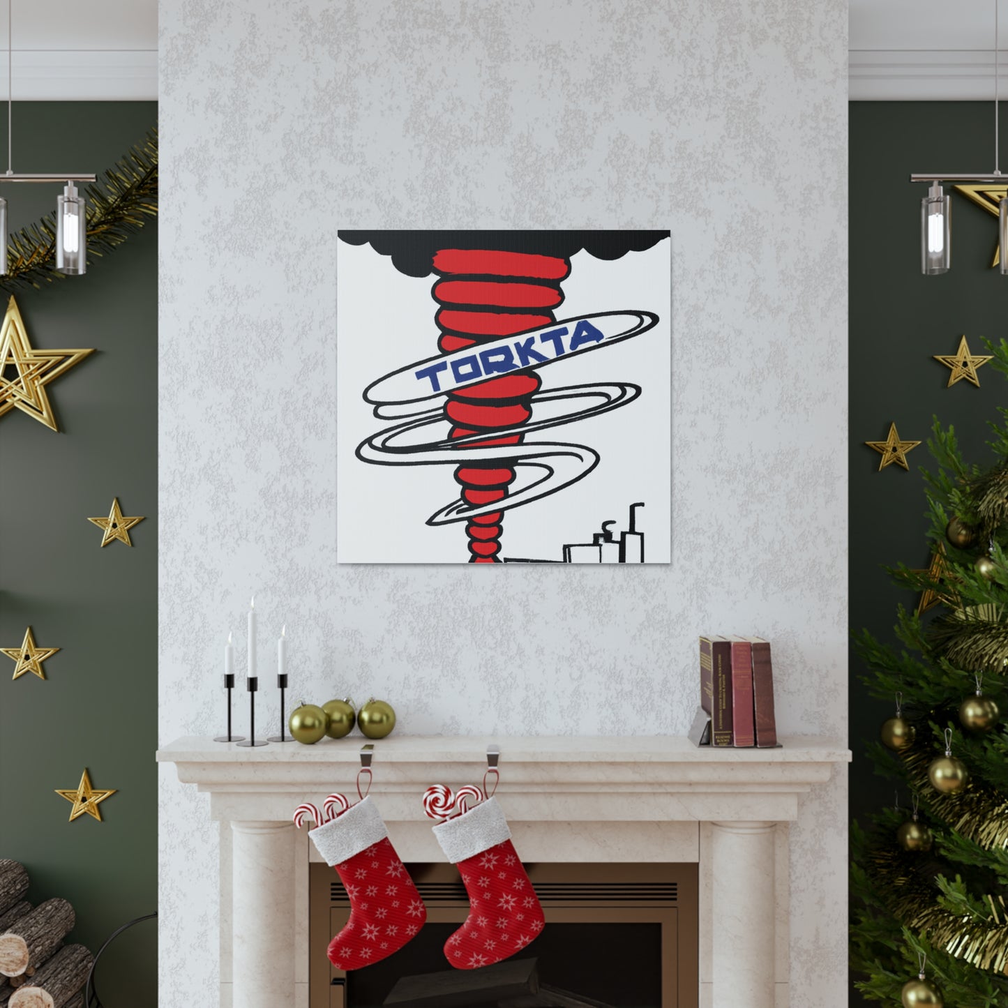 "Banksy-Style Texas Tornado Canvas Print" by PenPencilArt