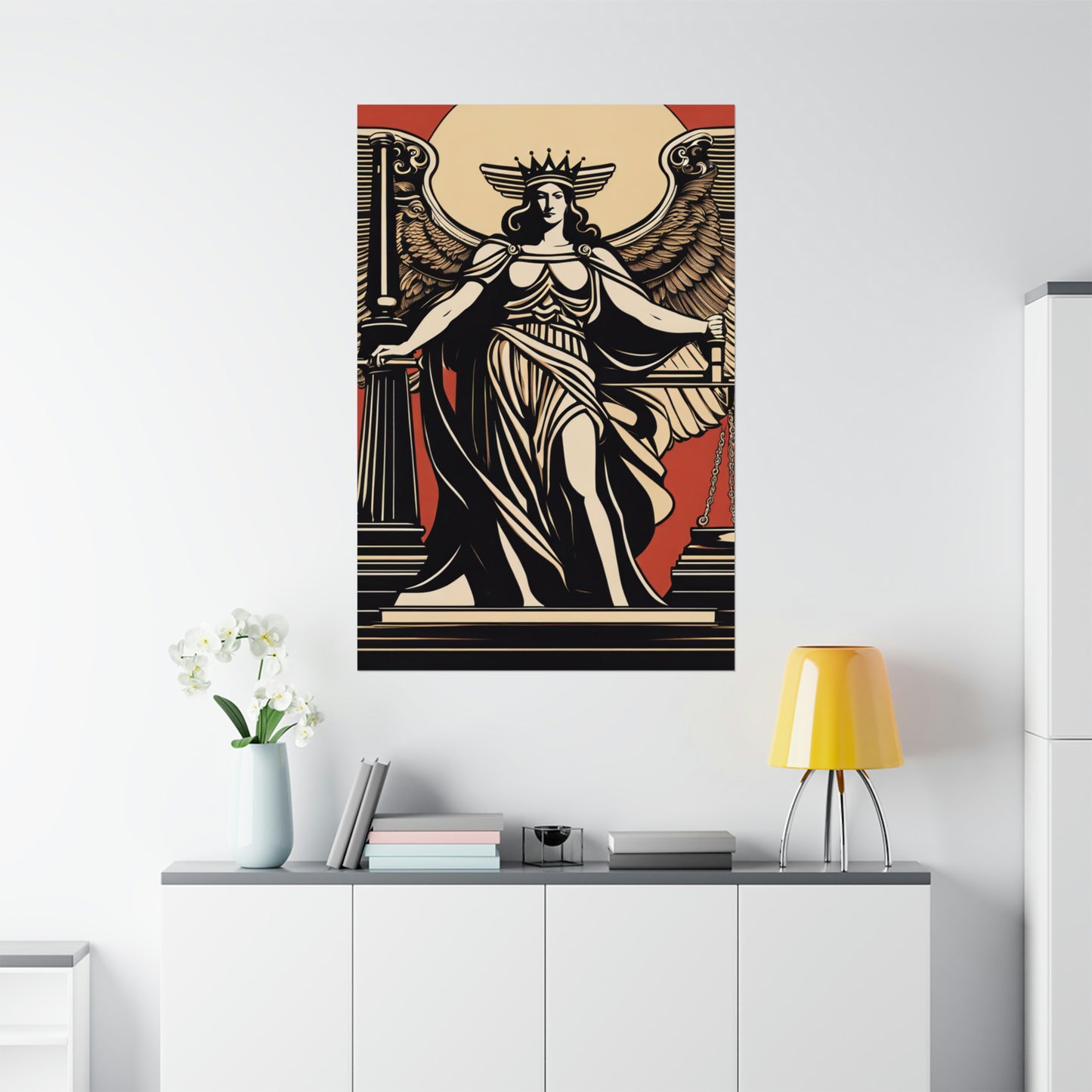 "Hariton Pushwagner-Inspired Justice Poster Print" by PenPencilArt