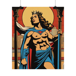 "Justice Print Poster by Mel Ramos-Inspired Styling" by PenPencilArt