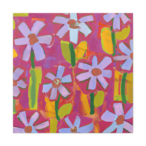 "Canvas Prints of Jasper Johns-Inspired Flowers" by PenPencilArt
