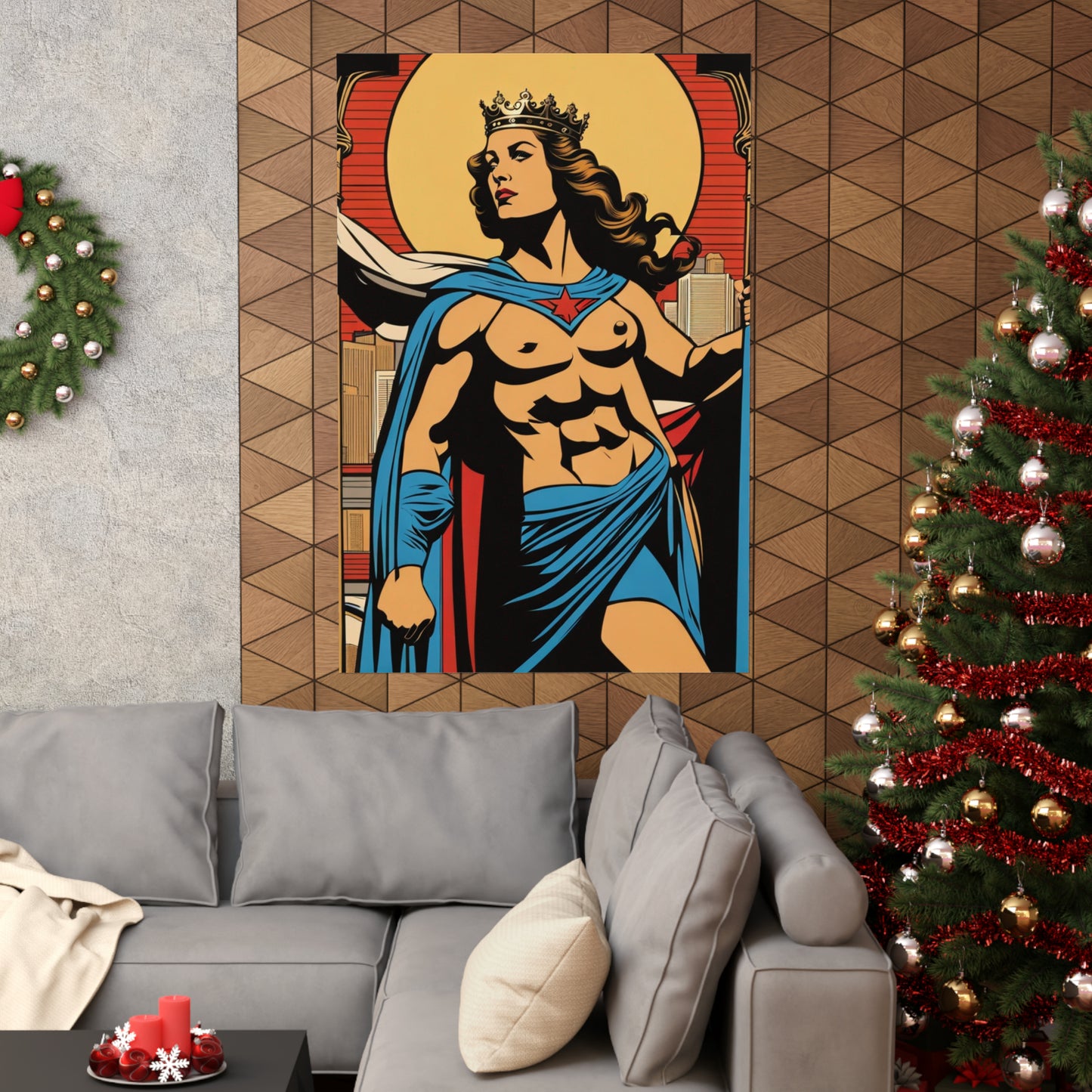 "Justice Print Poster by Mel Ramos-Inspired Styling" by PenPencilArt