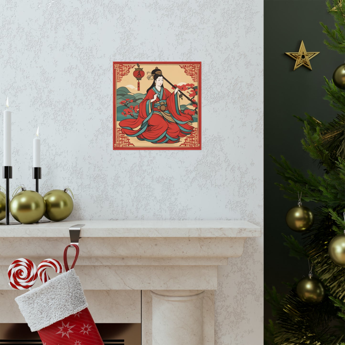 "Qiu Ying-Inspired Justice Poster Prints for Home Decor" by PenPencilArt