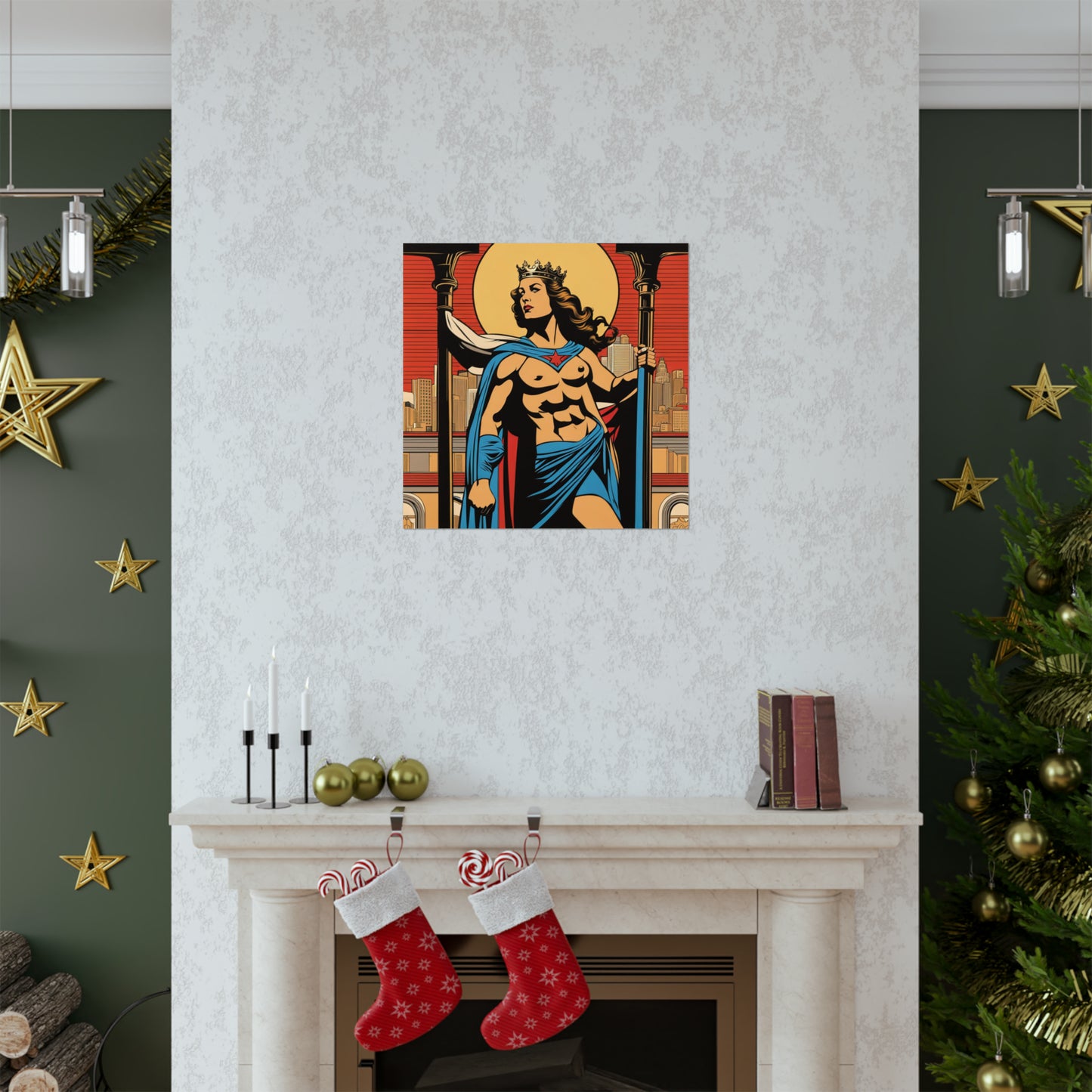 "Justice Print Poster by Mel Ramos-Inspired Styling" by PenPencilArt