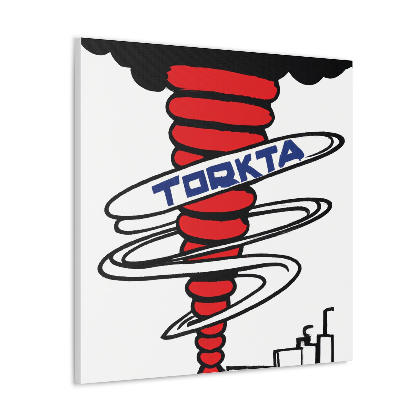 "Banksy-Style Texas Tornado Canvas Print" by PenPencilArt