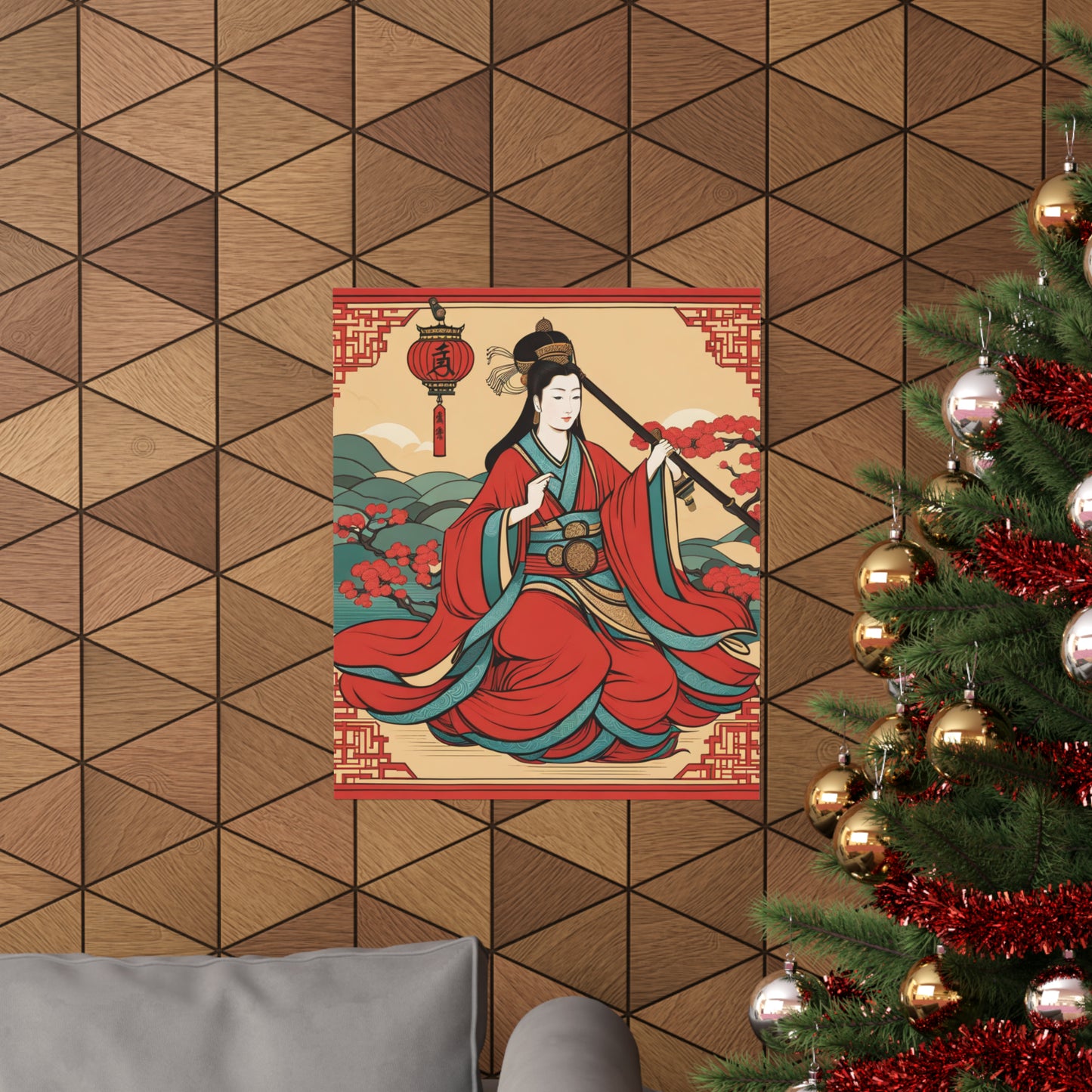 "Qiu Ying-Inspired Justice Poster Prints for Home Decor" by PenPencilArt