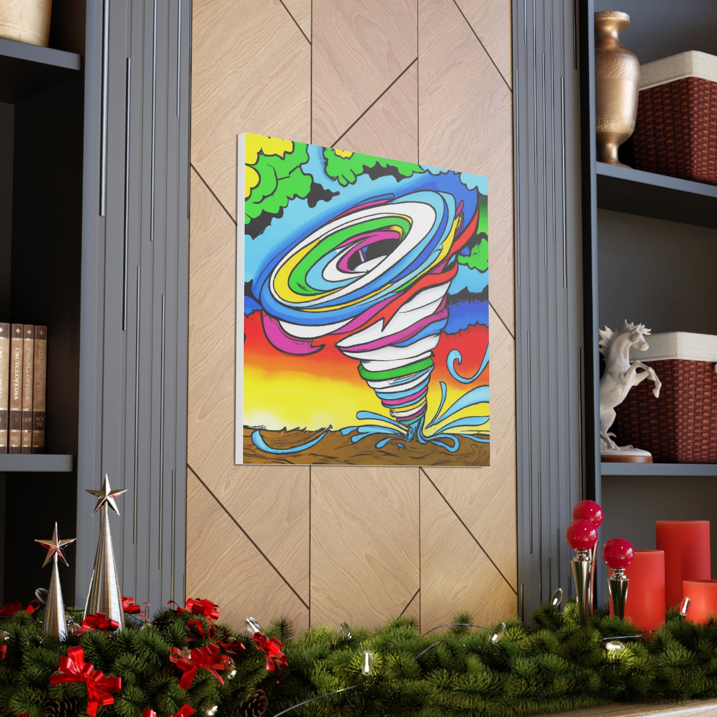 "A Unique Texas Tornado Canvas Print Inspired by Peter Max" by PenPencilArt