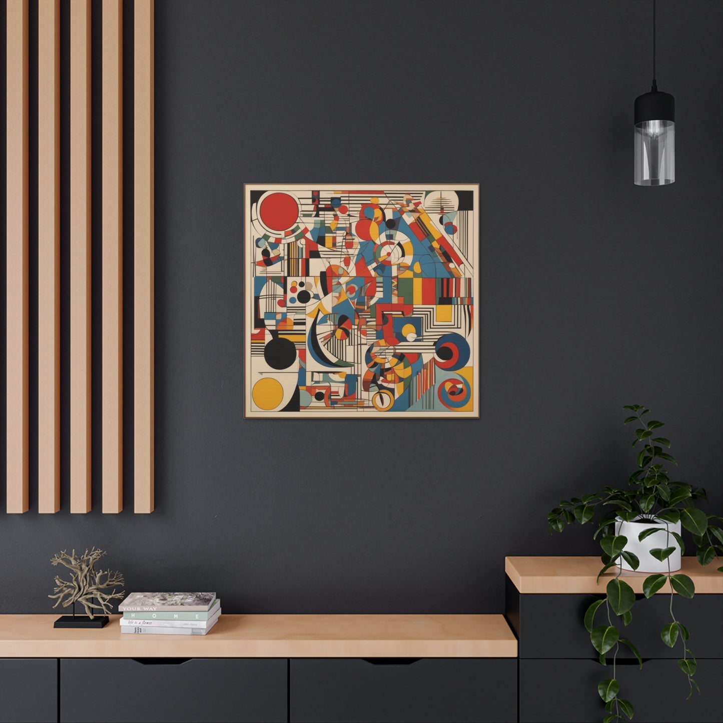 "Kandinsky-Inspired Death Canvas Print - A Bold, Unique Design". by PenPencilArt