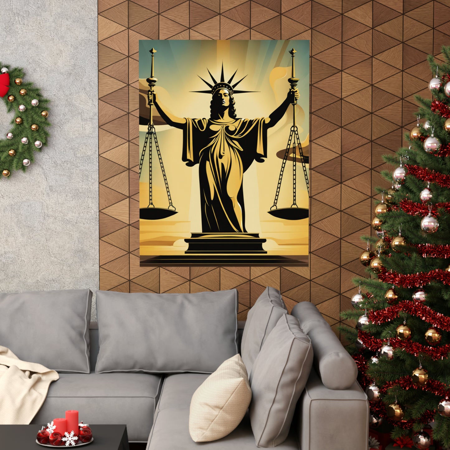 "Dalí-Inspired Justice Poster Print: An Eye-Catching Artwork" by PenPencilArt