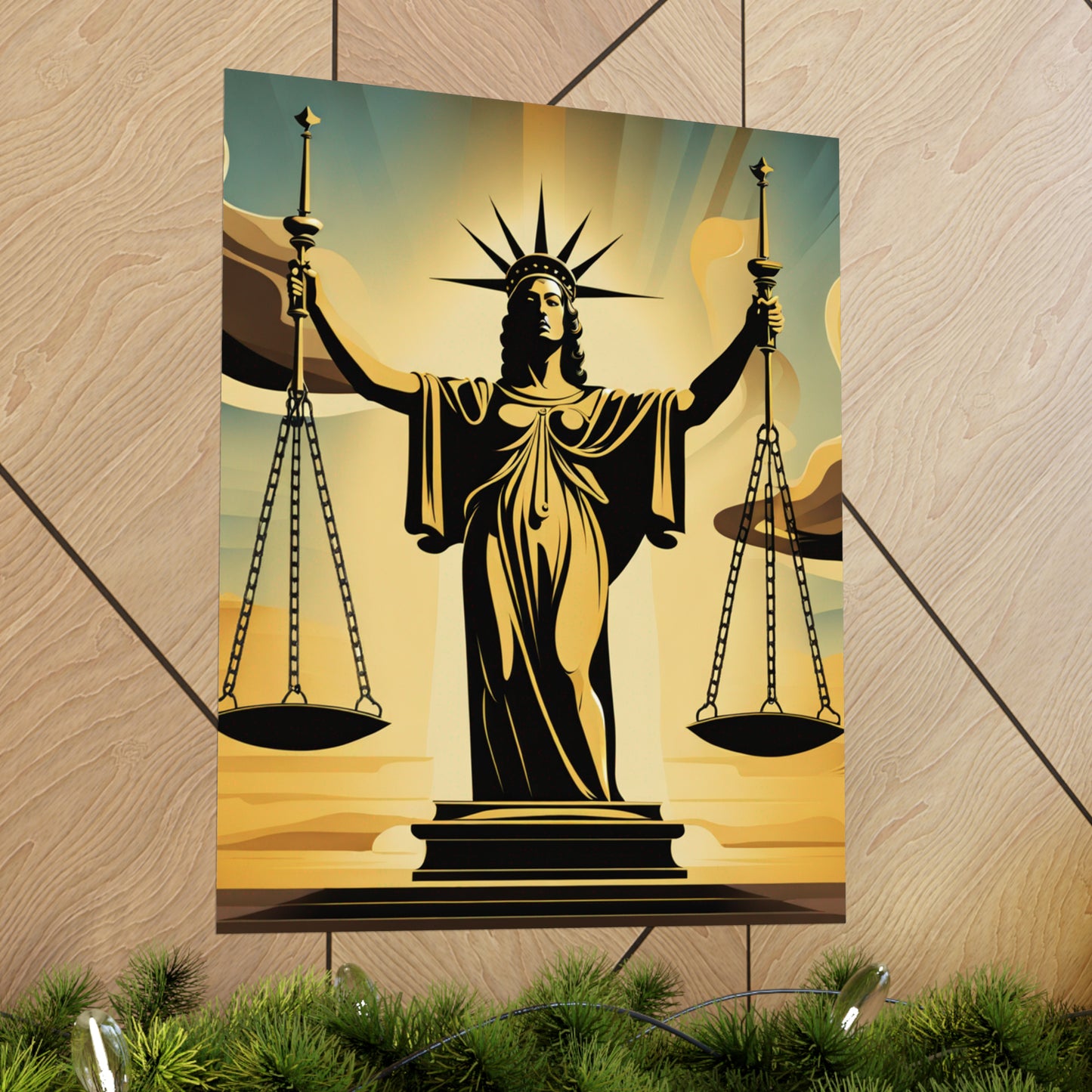 "Dalí-Inspired Justice Poster Print: An Eye-Catching Artwork" by PenPencilArt