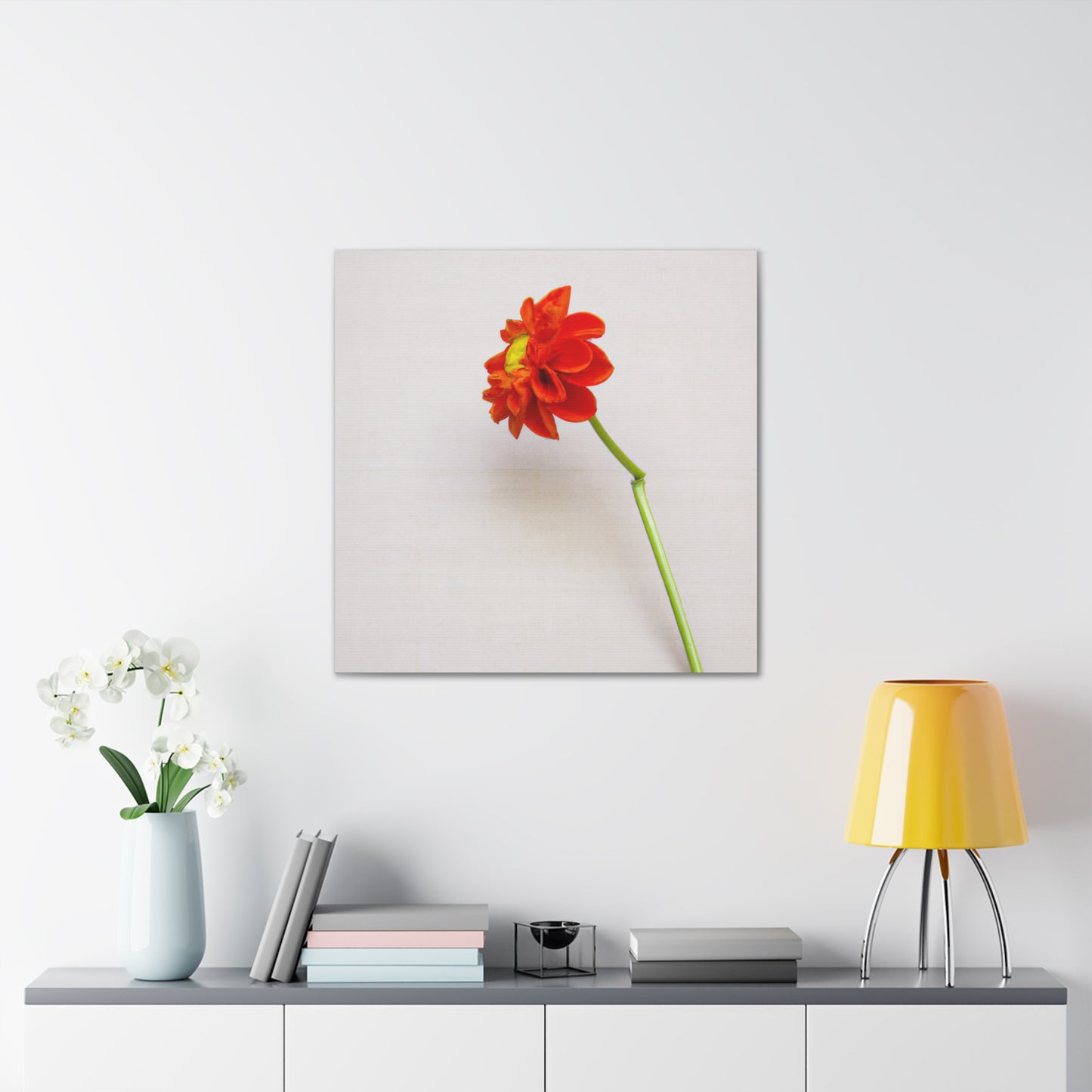 "Kazimir Malevich Inspiration: Hand-Painted Flower Canvas Print" by PenPencilArt