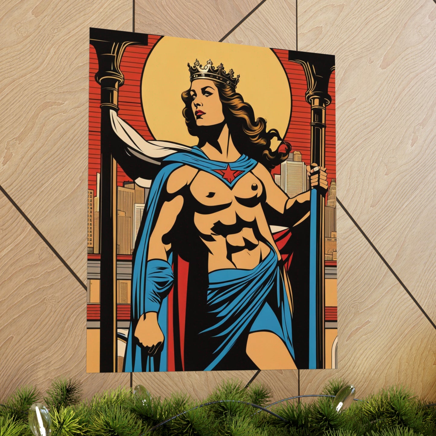 "Justice Print Poster by Mel Ramos-Inspired Styling" by PenPencilArt