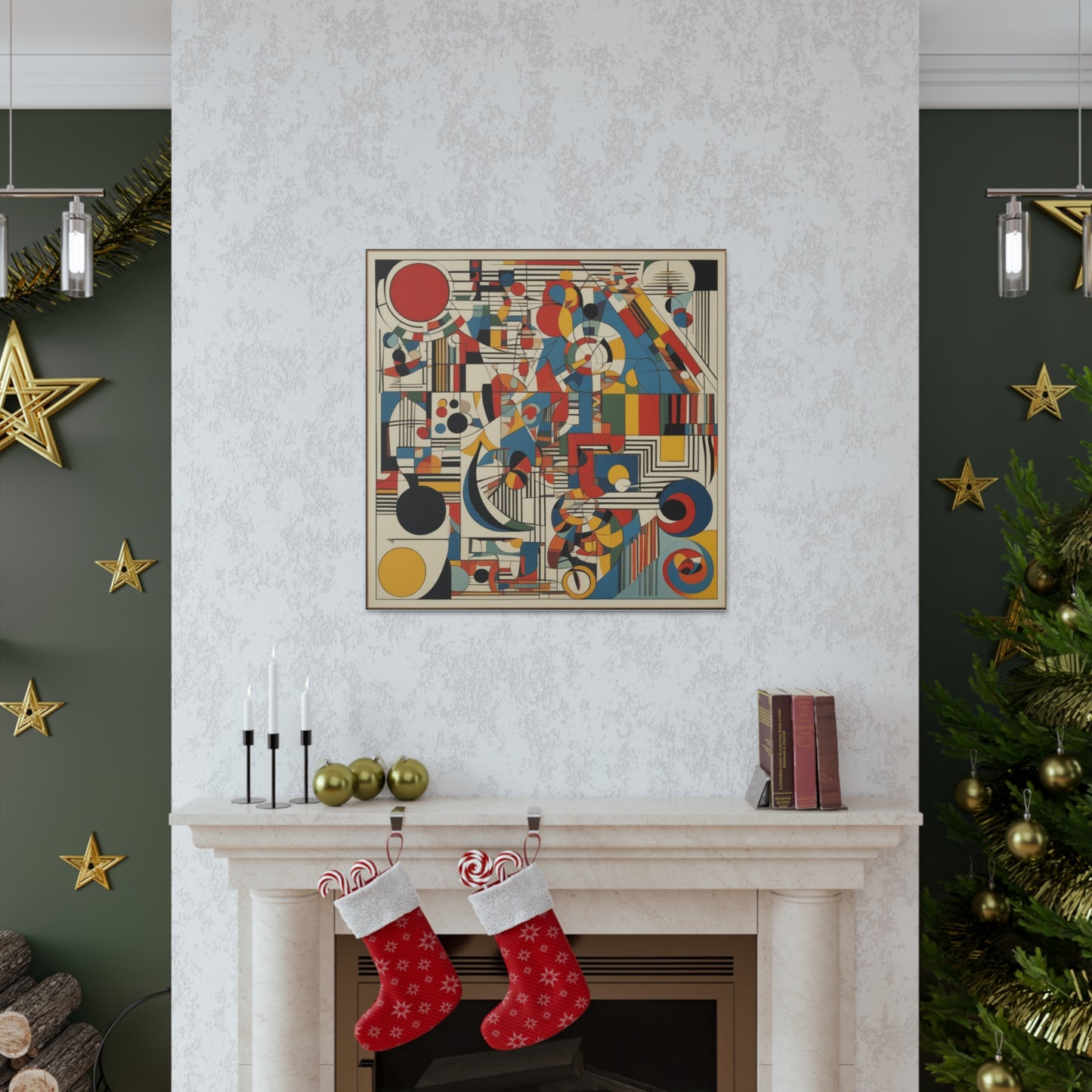 "Kandinsky-Inspired Death Canvas Print - A Bold, Unique Design". by PenPencilArt