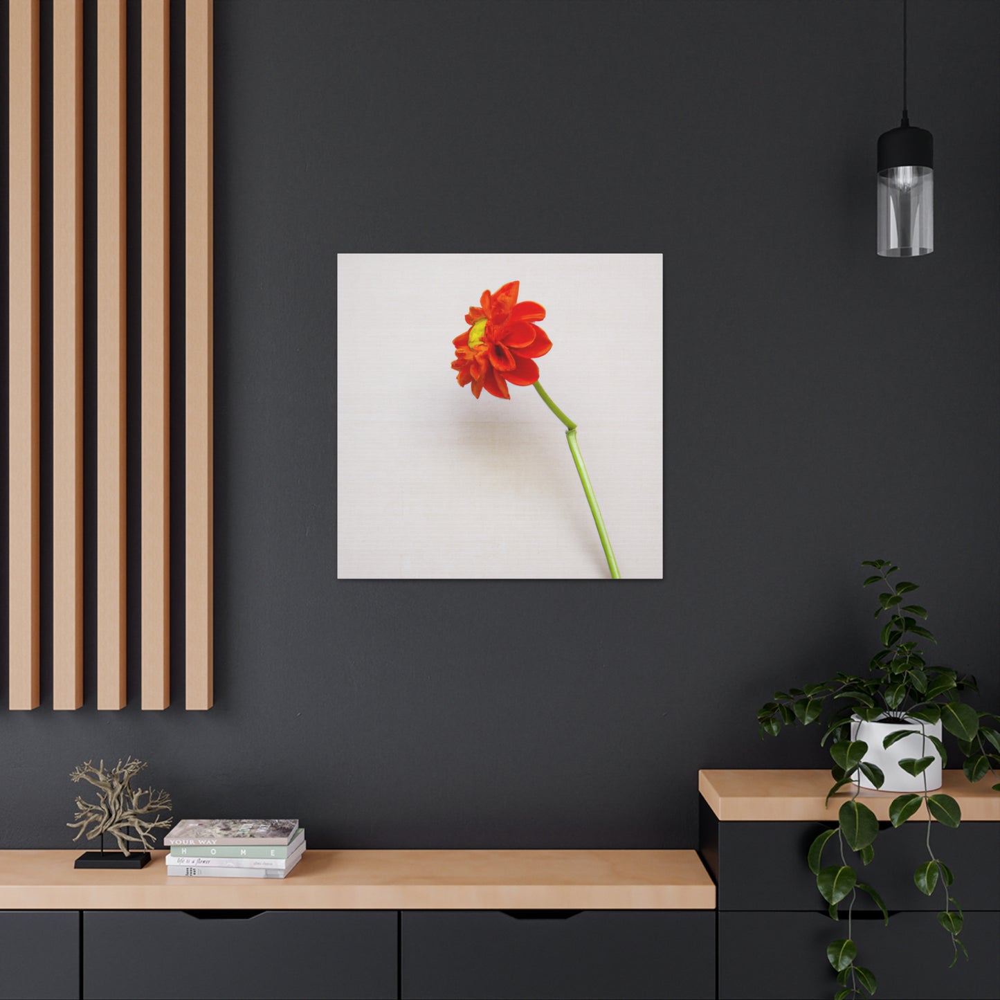 "Kazimir Malevich Inspiration: Hand-Painted Flower Canvas Print" by PenPencilArt