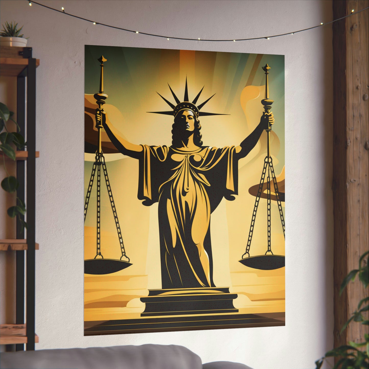 "Dalí-Inspired Justice Poster Print: An Eye-Catching Artwork" by PenPencilArt