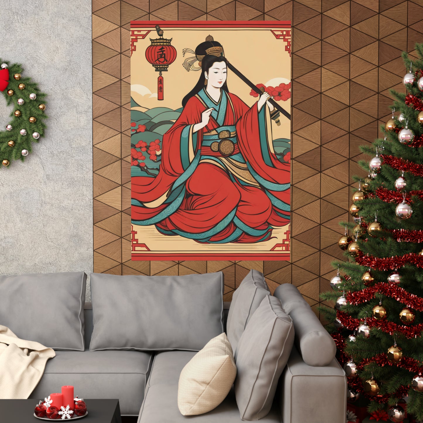 "Qiu Ying-Inspired Justice Poster Prints for Home Decor" by PenPencilArt