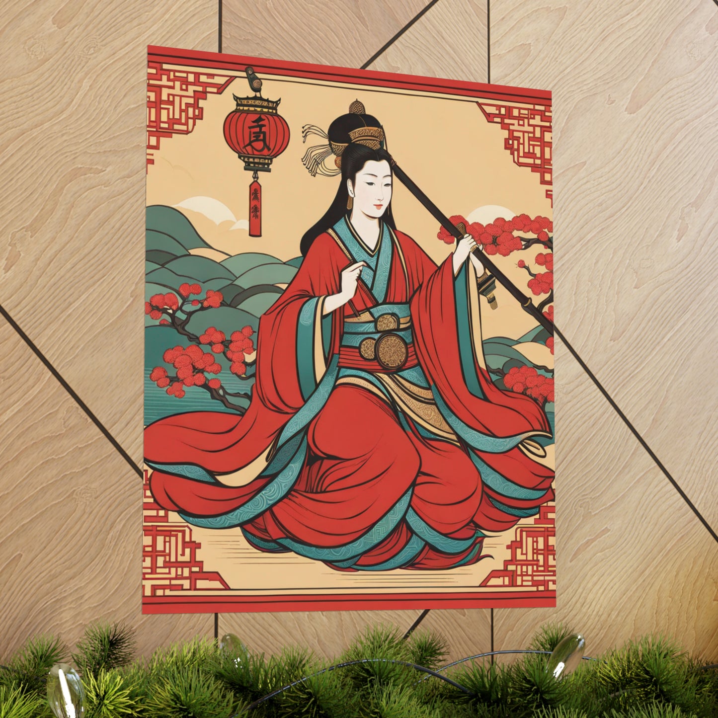 "Qiu Ying-Inspired Justice Poster Prints for Home Decor" by PenPencilArt