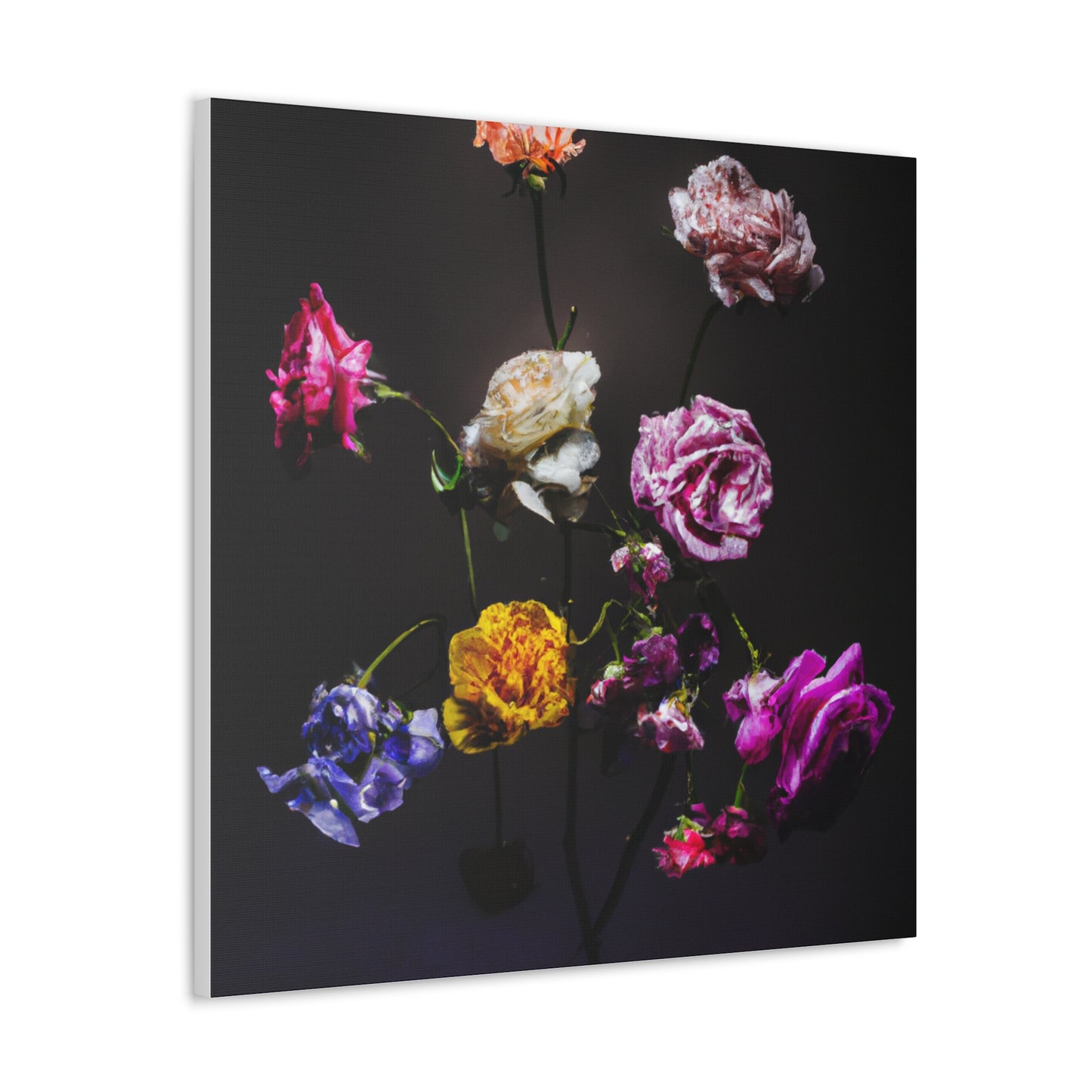 "Canvas Print of "Flowers in Mark Rothko-Inspired Style" by PenPencilArt