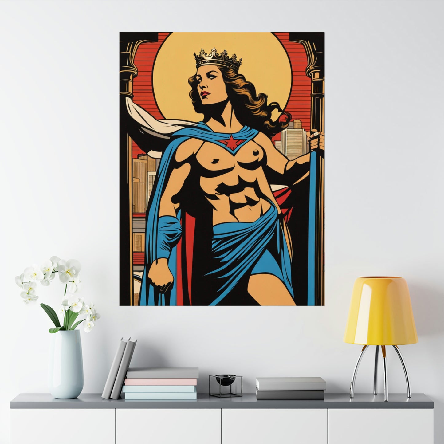 "Justice Print Poster by Mel Ramos-Inspired Styling" by PenPencilArt