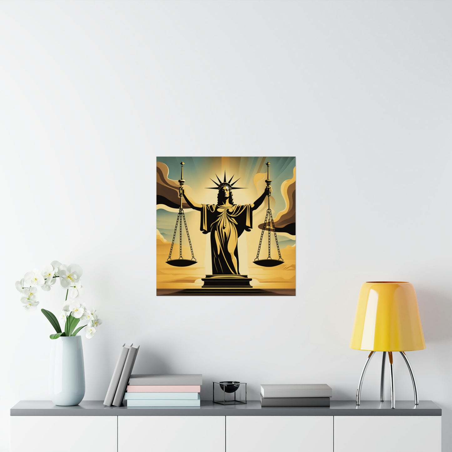 "Dalí-Inspired Justice Poster Print: An Eye-Catching Artwork" by PenPencilArt