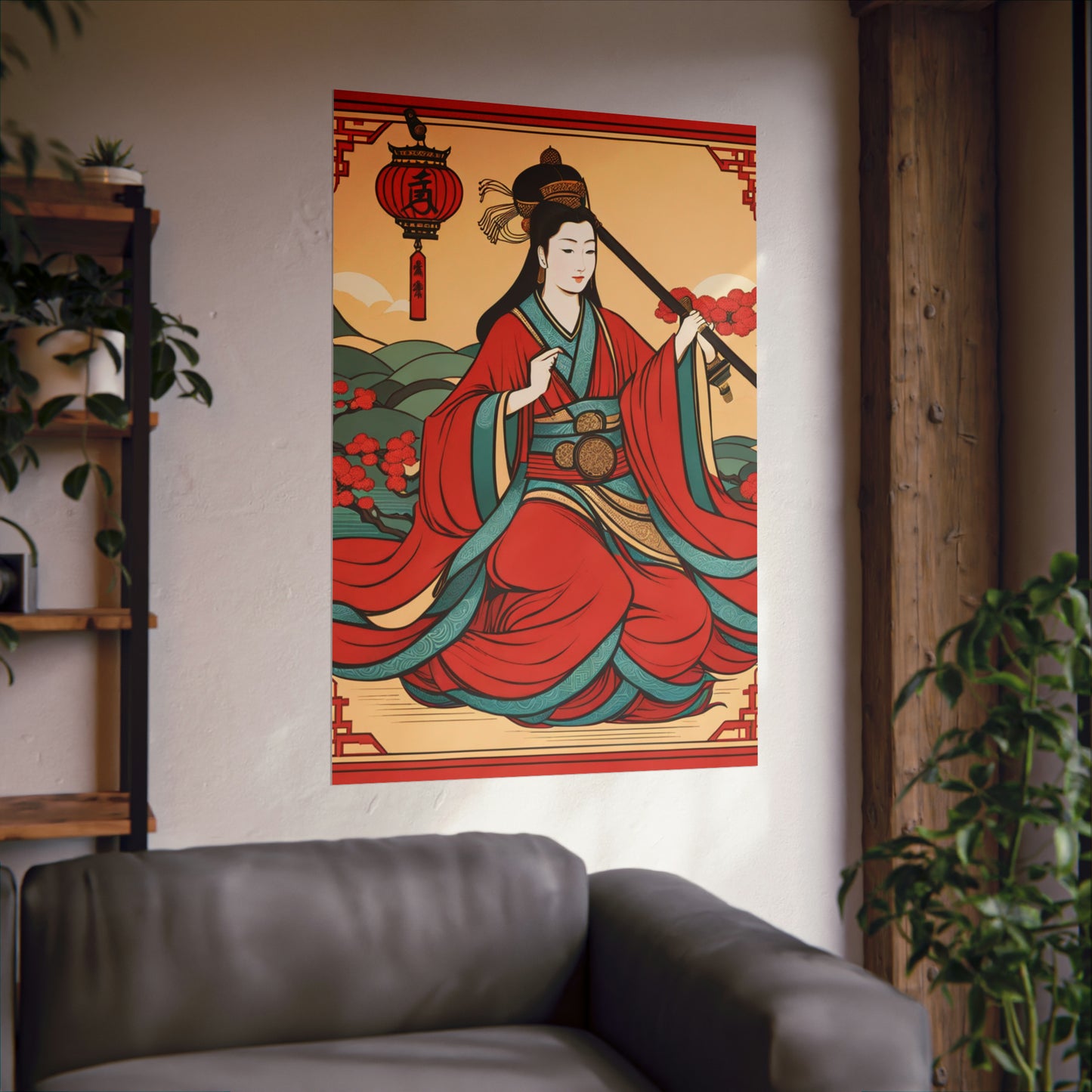 "Qiu Ying-Inspired Justice Poster Prints for Home Decor" by PenPencilArt