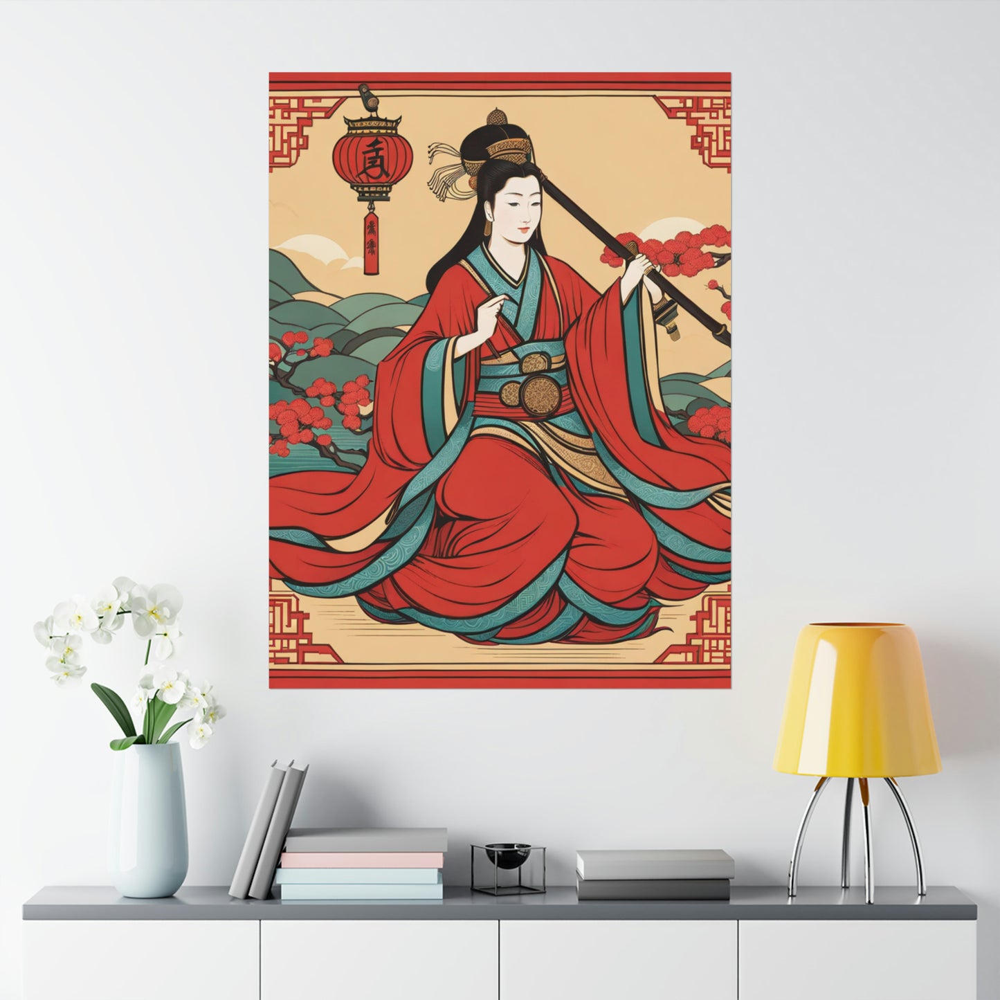 "Qiu Ying-Inspired Justice Poster Prints for Home Decor" by PenPencilArt