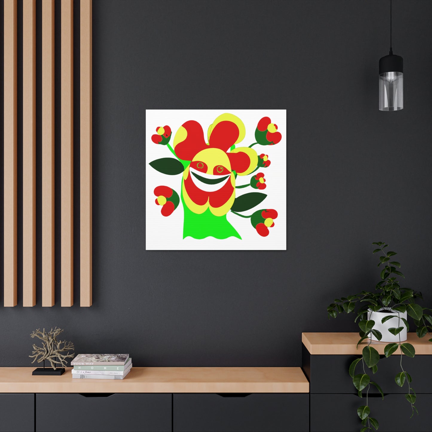 "Takashi Murakami-Inspired Canvas Flower Prints" by PenPencilArt