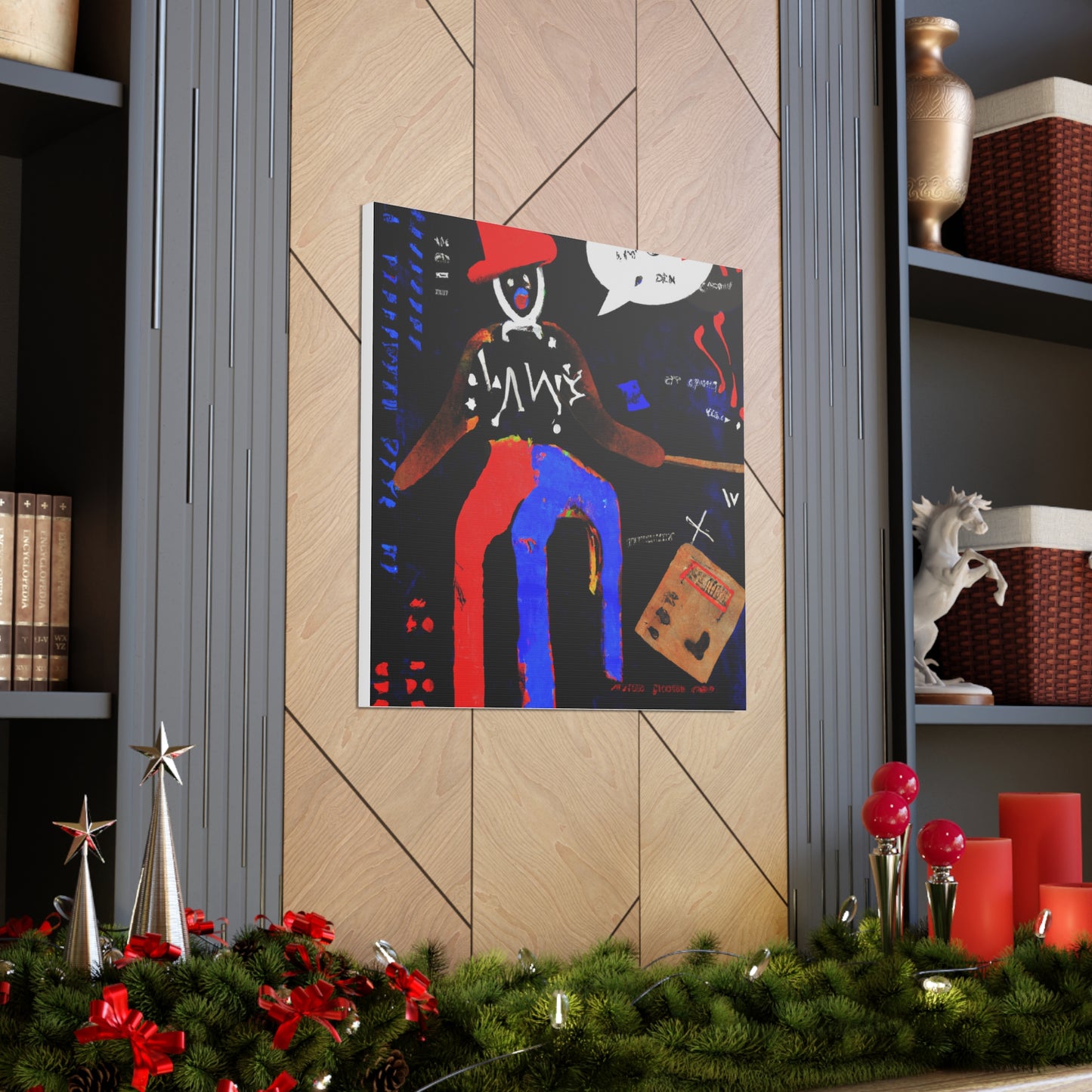 "Embrace the Unknown with Mimmo Rotella's Inspired Canvas Print: "The Fool" by PenPencilArt