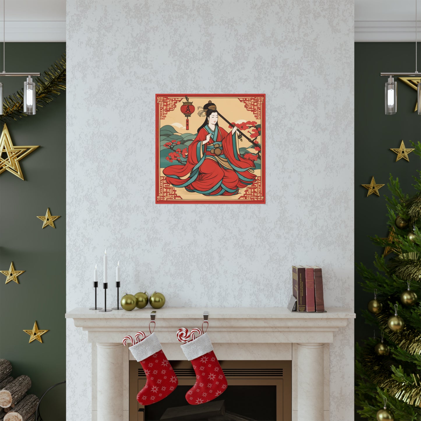 "Qiu Ying-Inspired Justice Poster Prints for Home Decor" by PenPencilArt