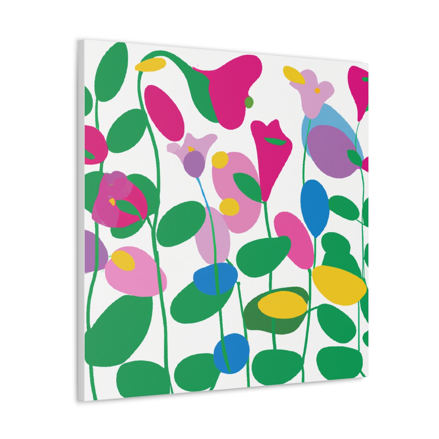 "Unique Flower Canvas Print Drawing Inspiration from Wassily Kandinsky" by PenPencilArt