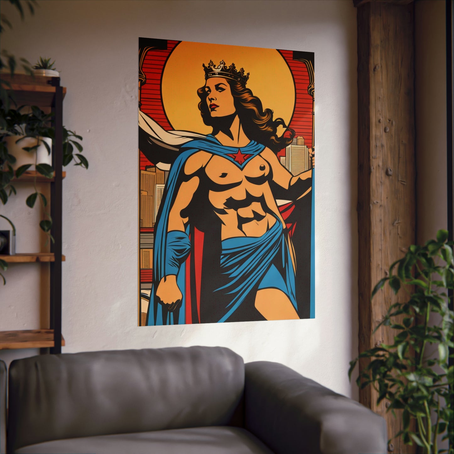 "Justice Print Poster by Mel Ramos-Inspired Styling" by PenPencilArt
