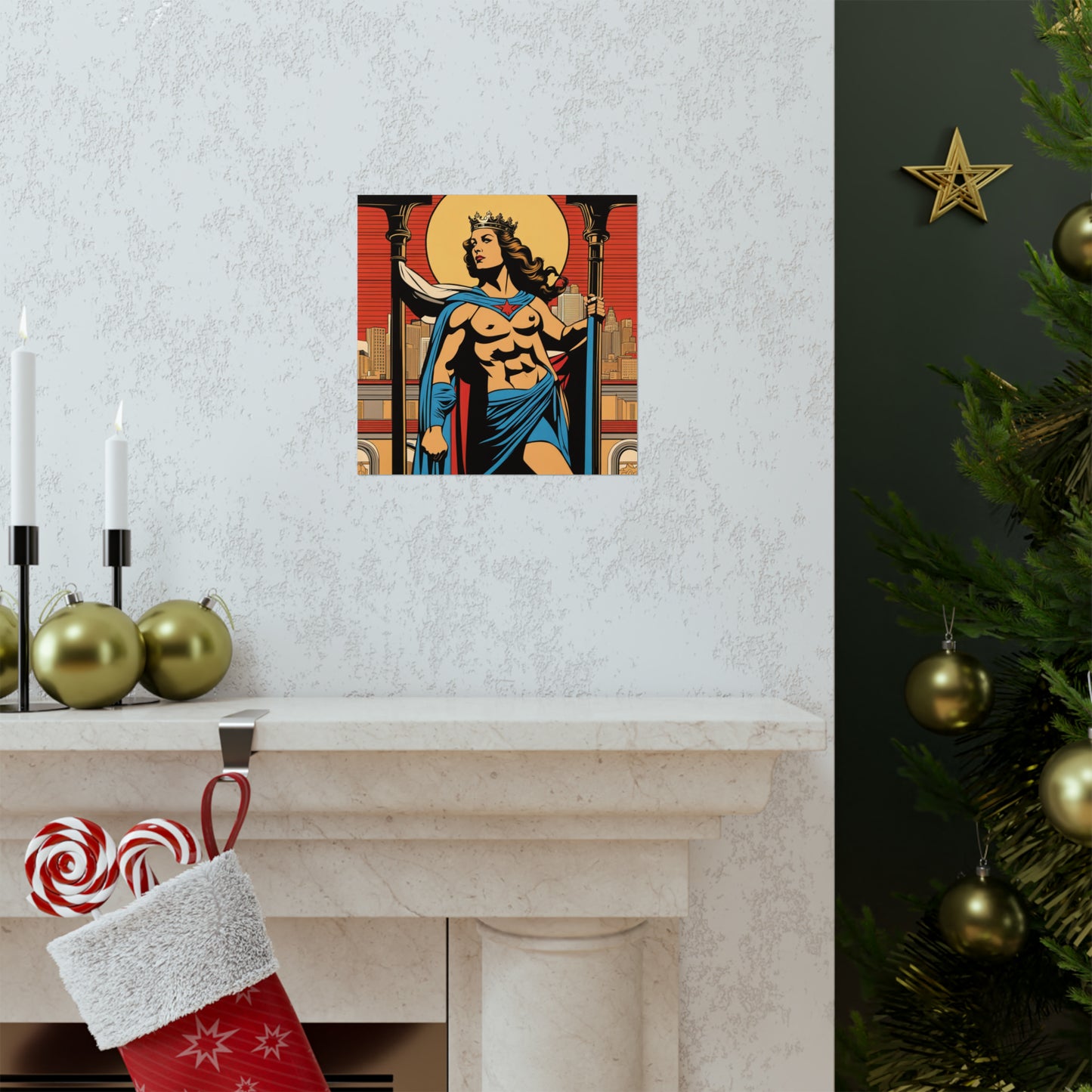 "Justice Print Poster by Mel Ramos-Inspired Styling" by PenPencilArt