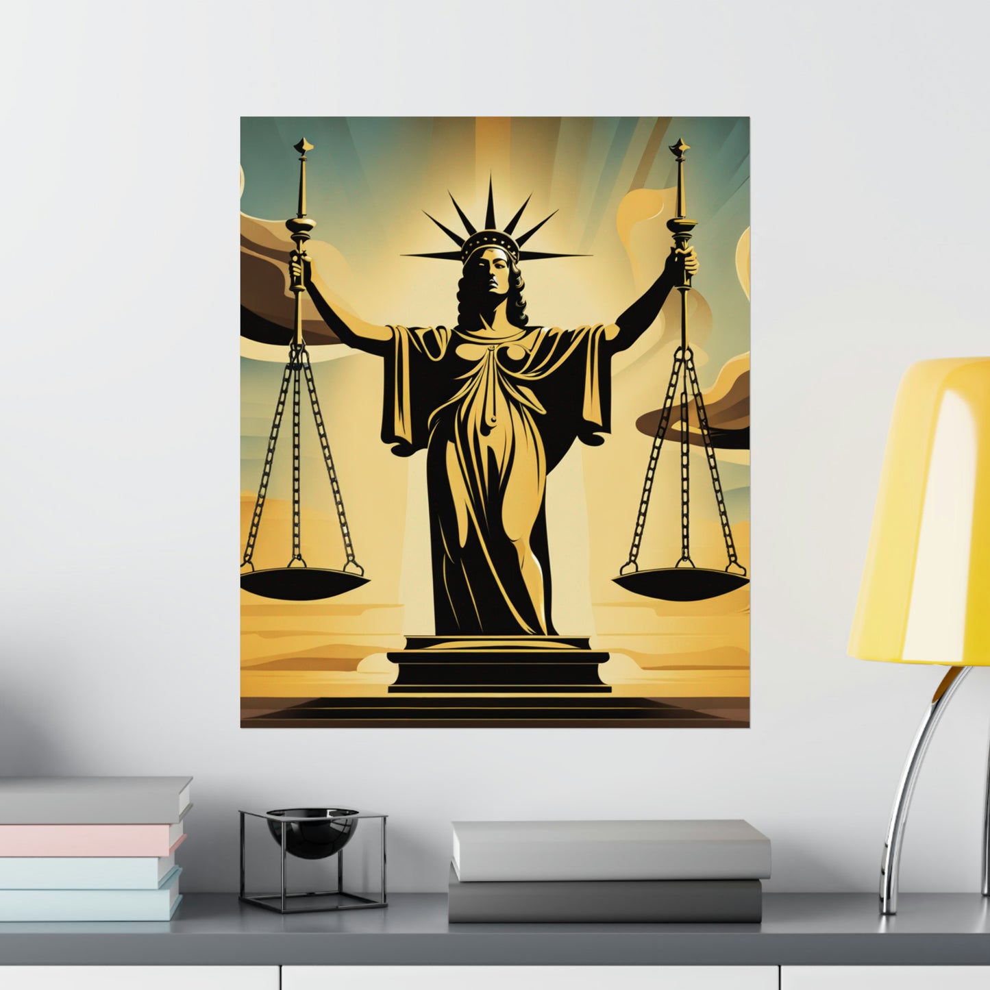 "Dalí-Inspired Justice Poster Print: An Eye-Catching Artwork" by PenPencilArt