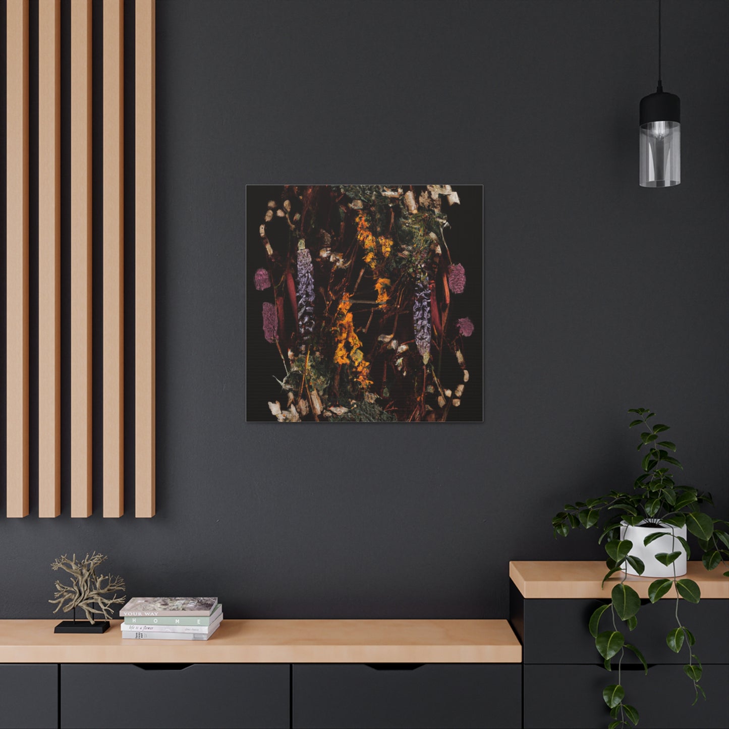 "Mimmo Rotella-Inspired Flower Canvas Prints" by PenPencilArt