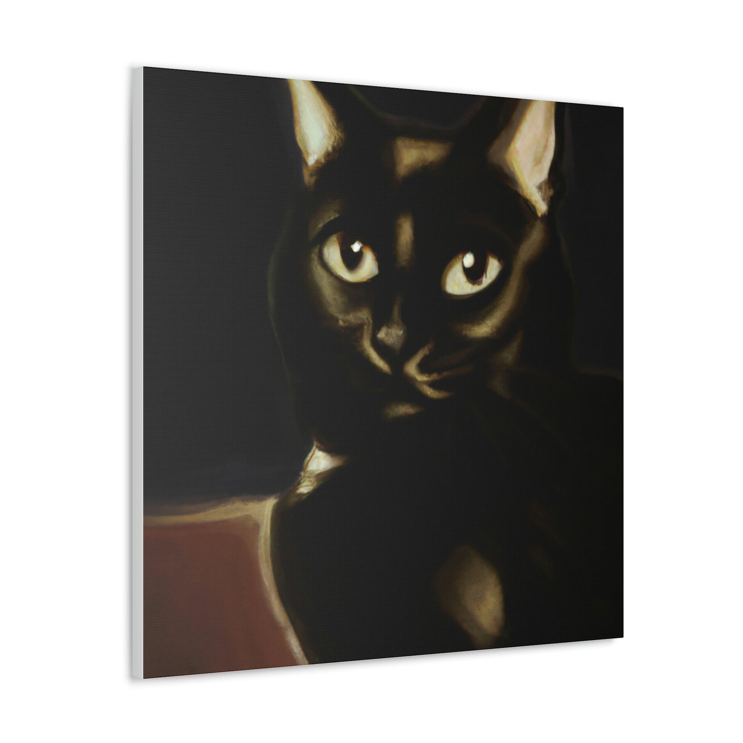 "Georgia O'Keeffe Inspired Black Cat Canvas Print" by PenPencilArt