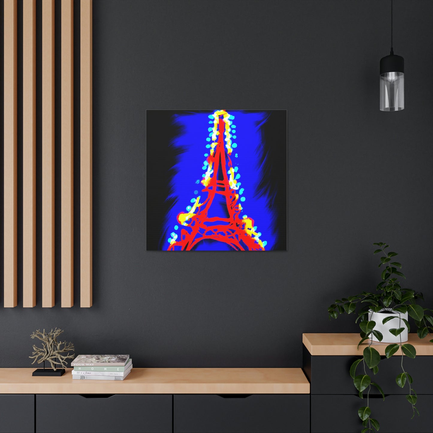 "Sparkling Eiffel Tower Art Print Inspired by Clyfford Still" by PenPencilArt