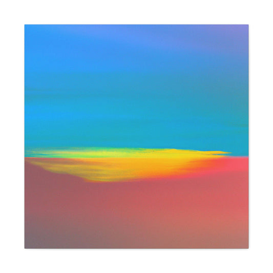 "Helen Frankenthaler-Inspired Sunrise Canvas Print" by PenPencilArt