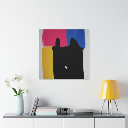 "Helen Frankenthaler Inspired Canvas Print of Black Cat" by PenPencilArt