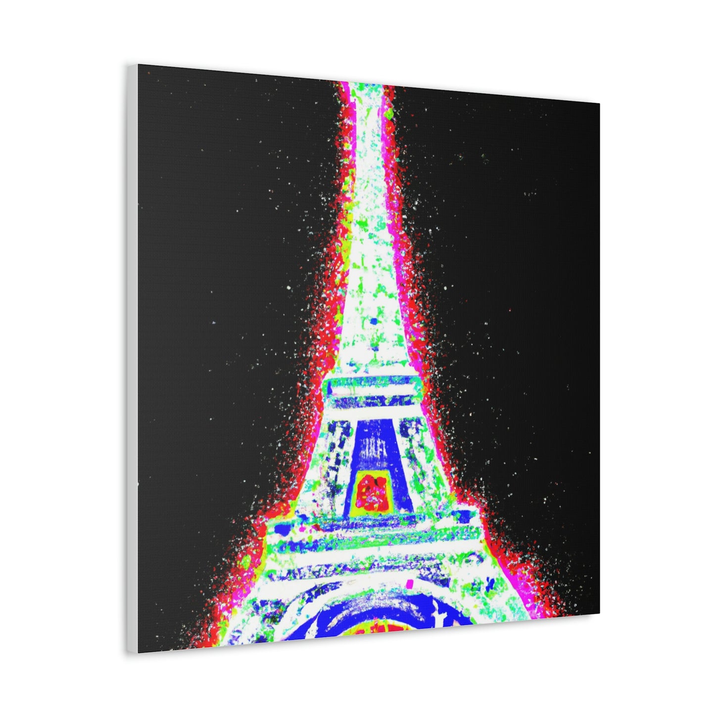 "Sparkling Eiffel Tower Canvas Print Inspired by Mel Ramos" by PenPencilArt