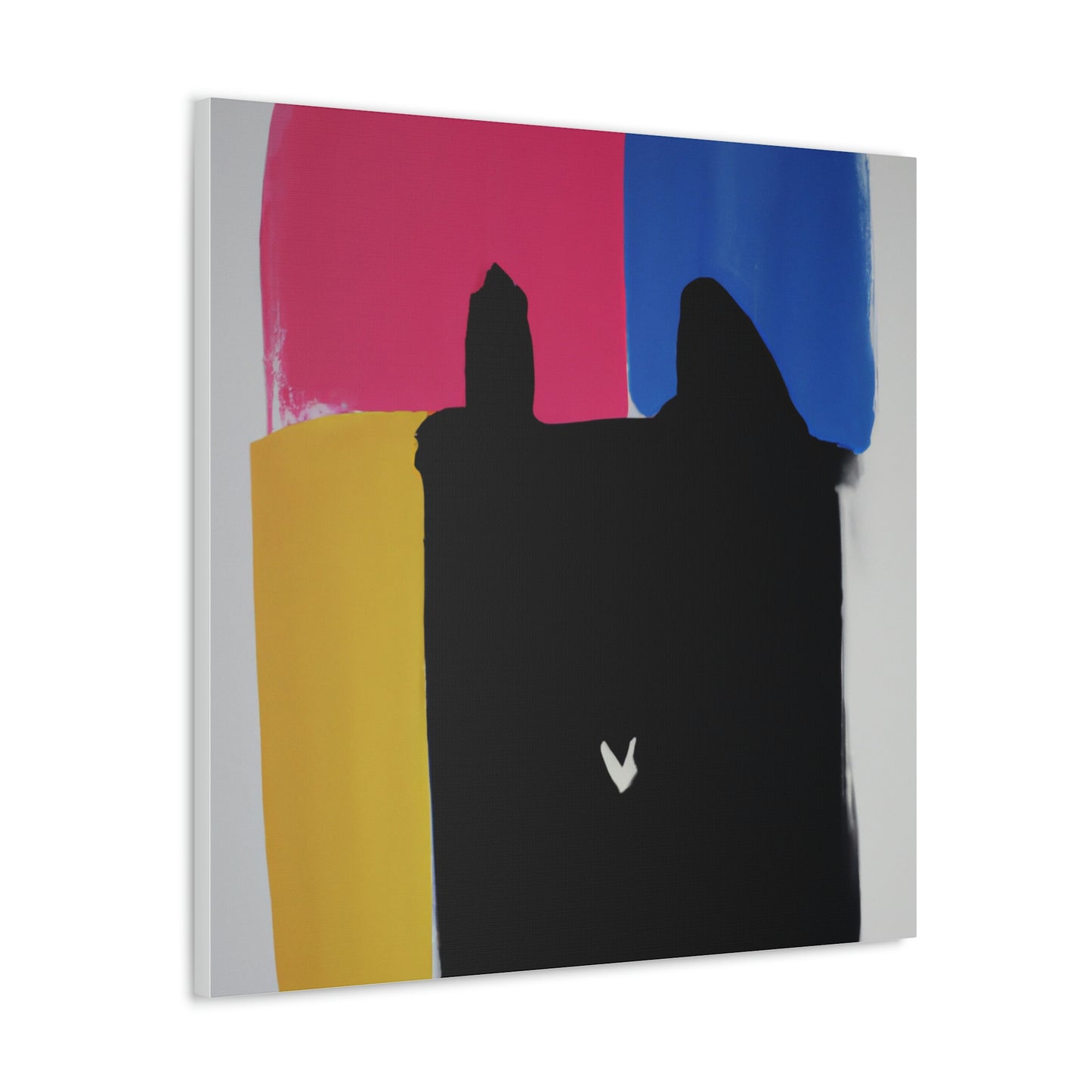 "Helen Frankenthaler Inspired Canvas Print of Black Cat" by PenPencilArt