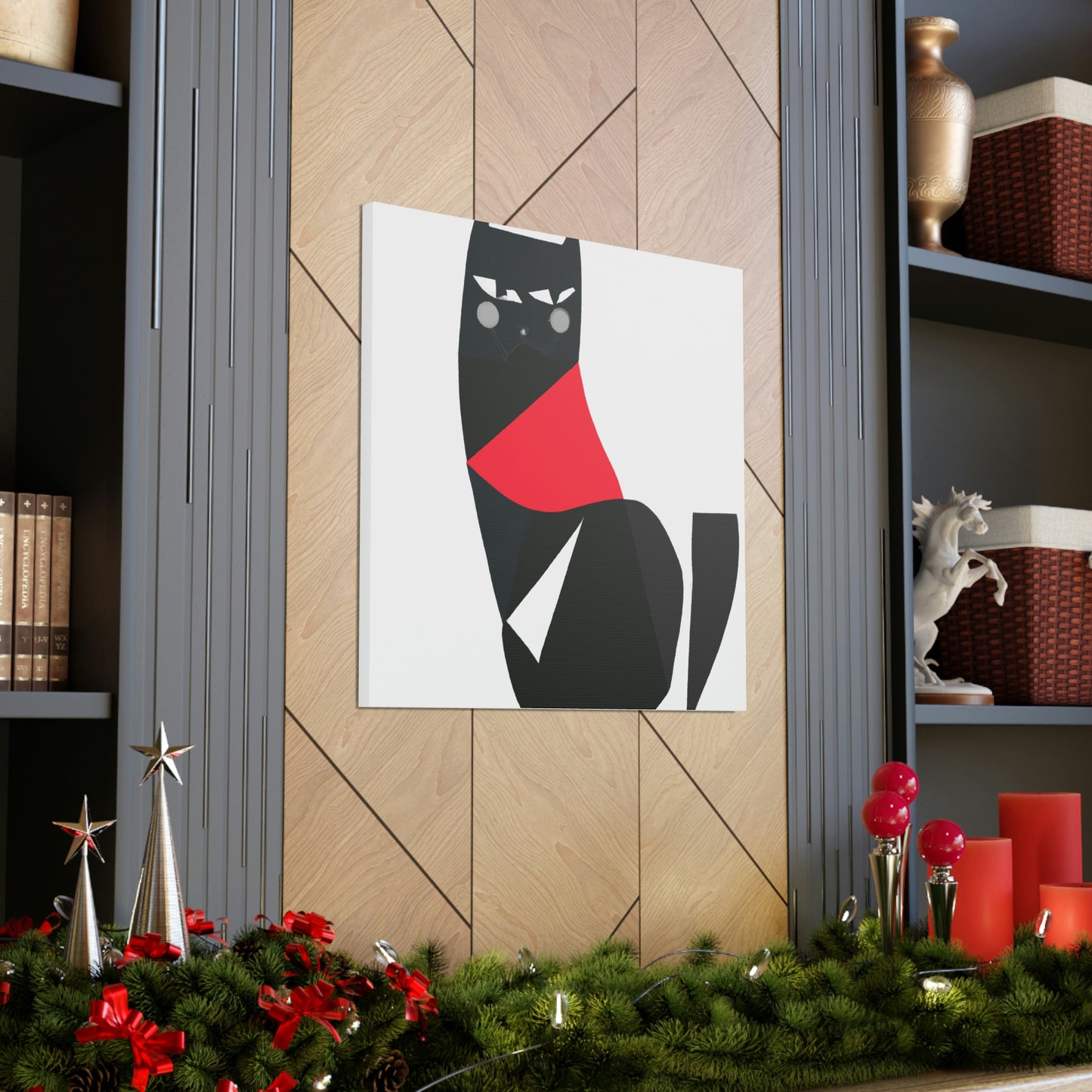 "Hariton Pushwagner-Inspired Black Cat Canvas Print" by PenPencilArt