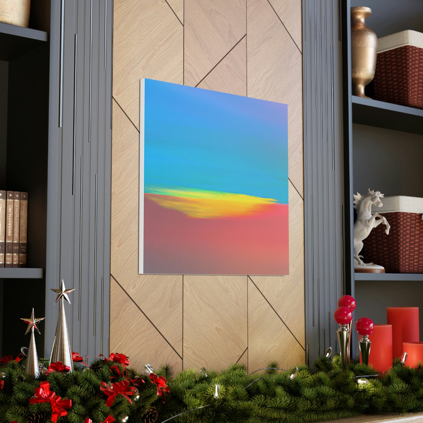 "Helen Frankenthaler-Inspired Sunrise Canvas Print" by PenPencilArt