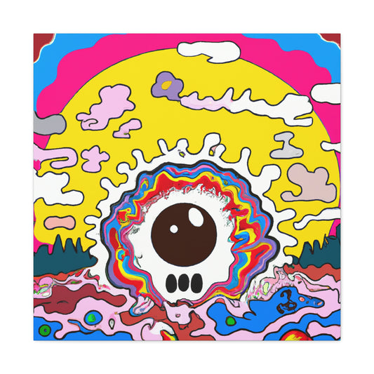 "Sunrise Style Inspired by Takashi Murakami Canvas Print" by PenPencilArt