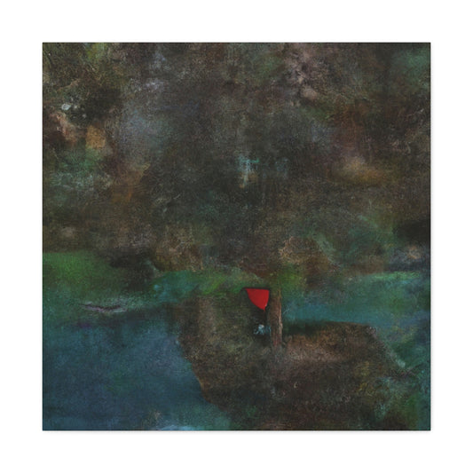 "Canvas Print - Black Cat in Mark Rothko-Inspired Style" by PenPencilArt