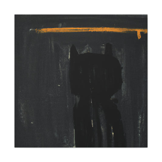 "Black Cat Wall Art in a Style Inspired by Clyfford Still" by PenPencilArt