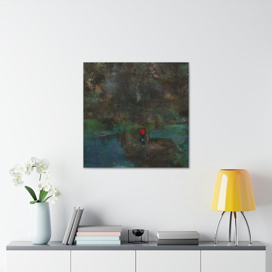 "Canvas Print - Black Cat in Mark Rothko-Inspired Style" by PenPencilArt