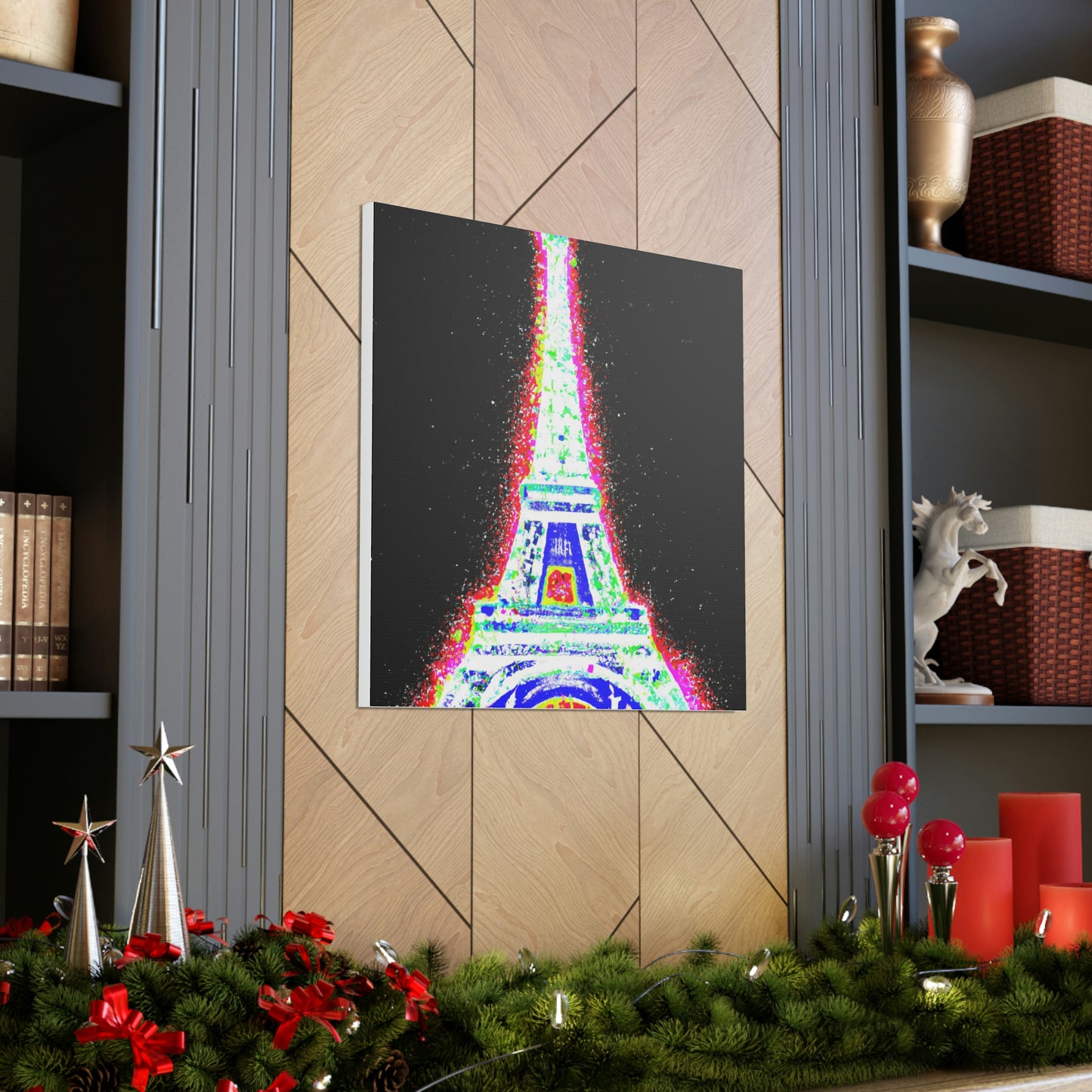 "Sparkling Eiffel Tower Canvas Print Inspired by Mel Ramos" by PenPencilArt