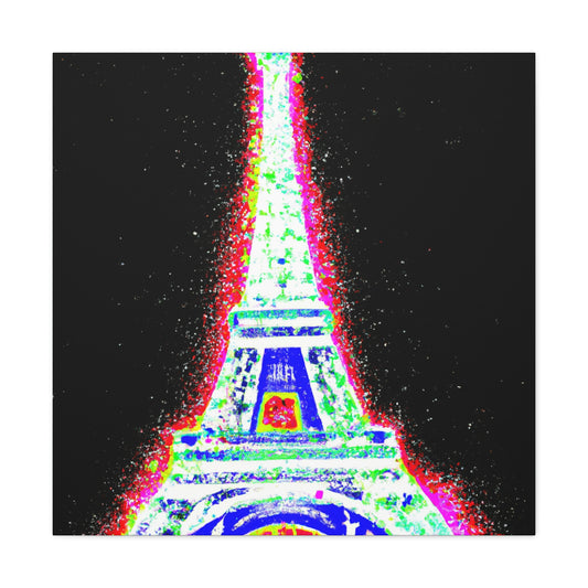 "Sparkling Eiffel Tower Canvas Print Inspired by Mel Ramos" by PenPencilArt