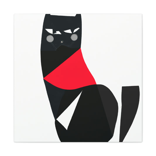 "Hariton Pushwagner-Inspired Black Cat Canvas Print" by PenPencilArt