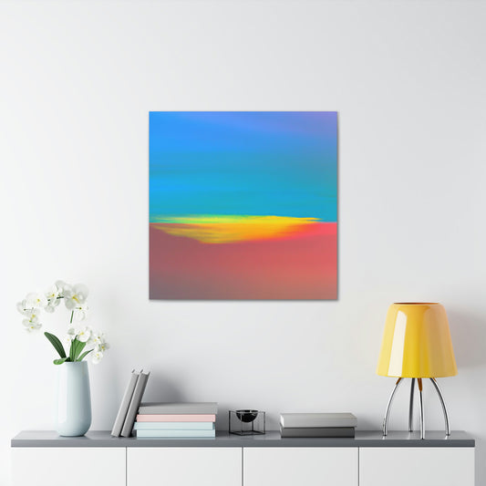 "Helen Frankenthaler-Inspired Sunrise Canvas Print" by PenPencilArt