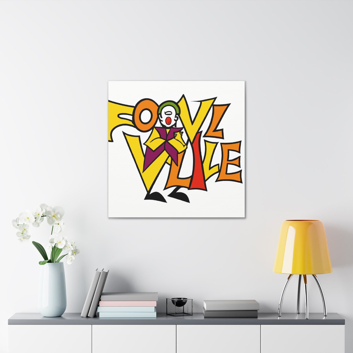 "Robert Indiana-Inspired Canvas Print of 'The Fool' Embracing New Beginnings" by PenPencilArt